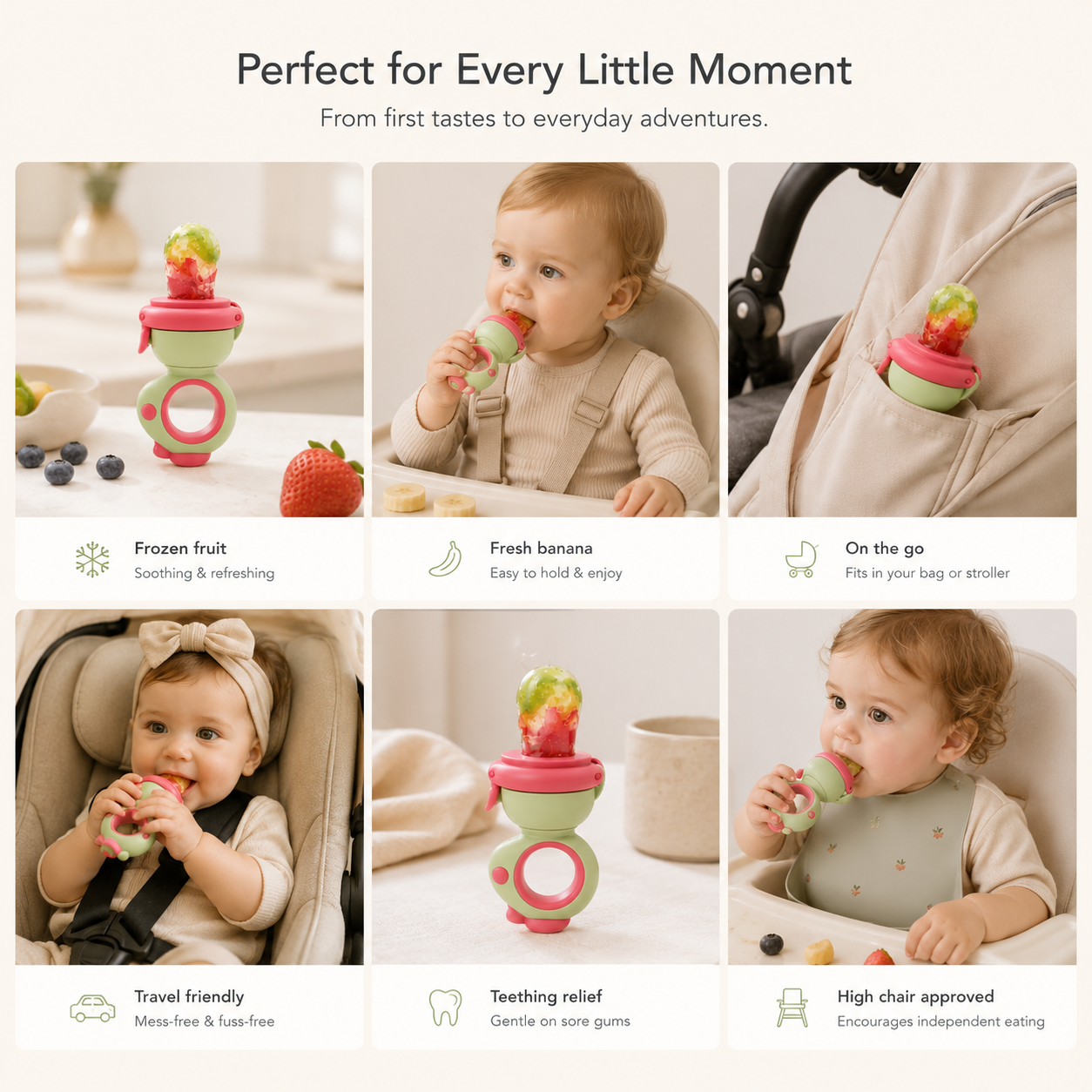 TinyBite Fresh Fruit Feeder Safe Self-Feeding for Little Ones