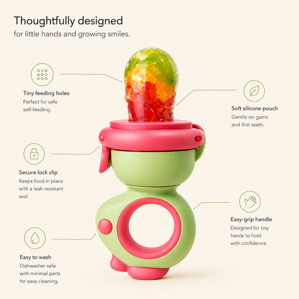 TinyBite Fresh Fruit Feeder Safe Self-Feeding for Little Ones